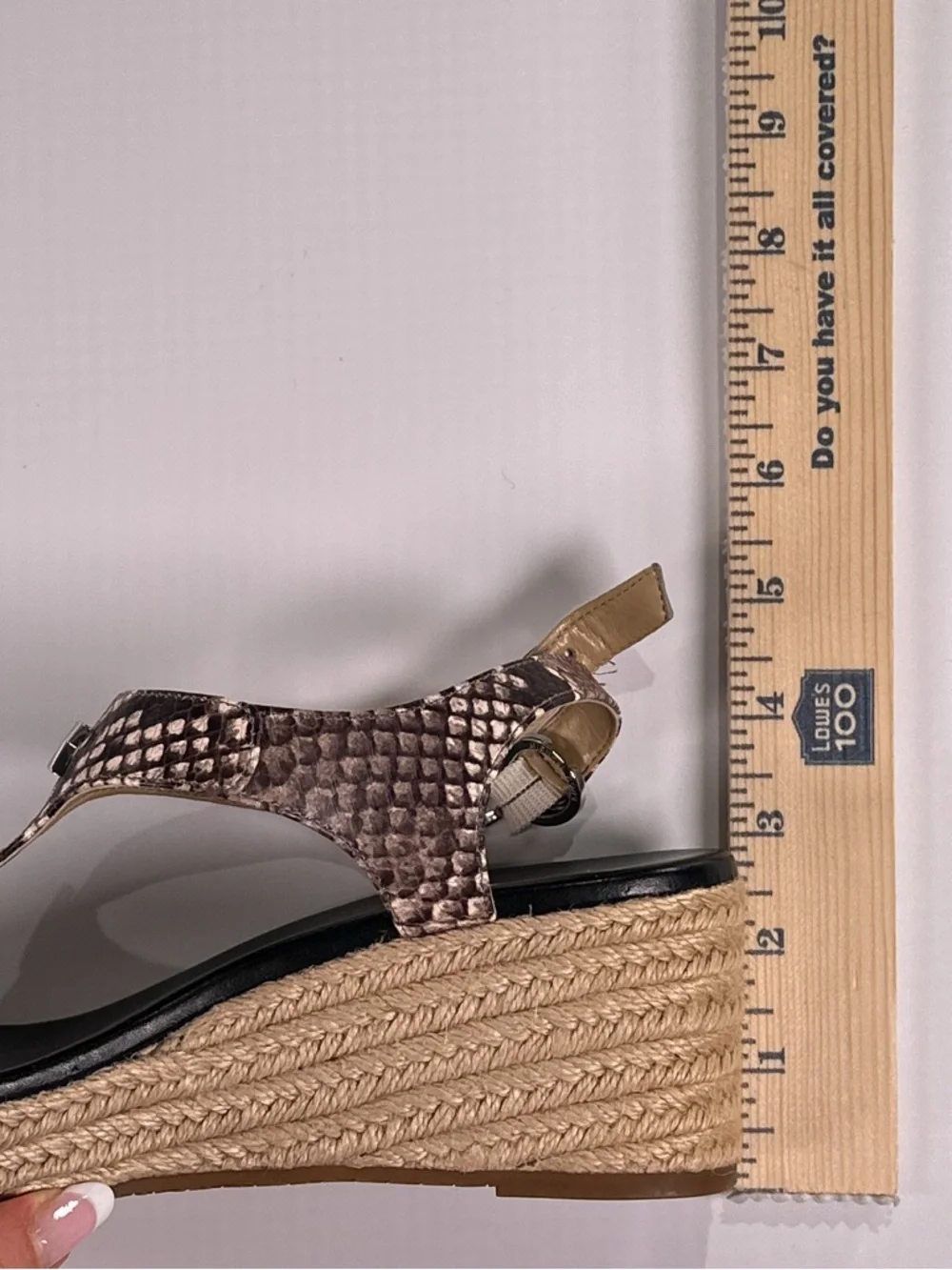 MICHAEL Kors Snake Print Espadrille Thong Wedge Sandals 7